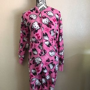 Hello Kitty Zipper Footie Pajamas